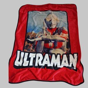 Ultraman Red Fleece Throw Blanket 56"x43" Soft Lightweight Anime Character 56x43